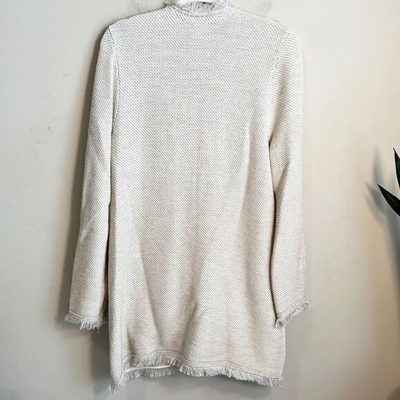 J. McLaughlin Cream Knit Blazer L - Picture 5 of 7